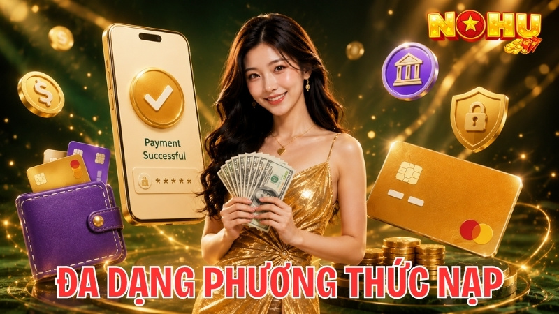 Đa dạng phương thức nạp tiền 