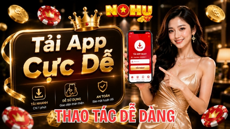 Thao tác tải app dễ dàng
